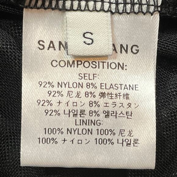 Sandy Liang Mesh Rose Bud Black Pink Midi Dress Small - Picture 8 of 8